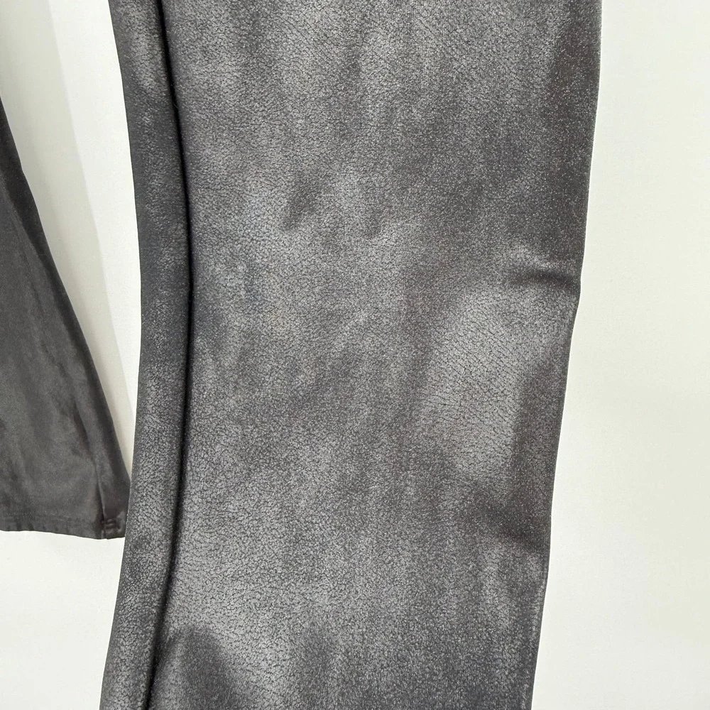 Spanx Faux‎ Leather Leggings High Rise Waist Power Waistband Shaping Black large